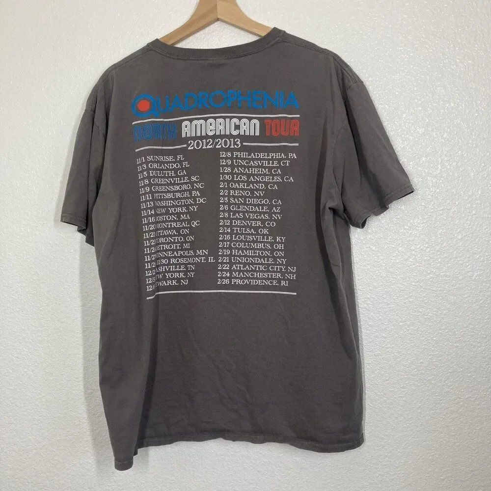 The Who Quadrophenia Shirt Mens XL Gray 2012 2013 Tour Band Rock Tee Graphic - Picture 2 of 16